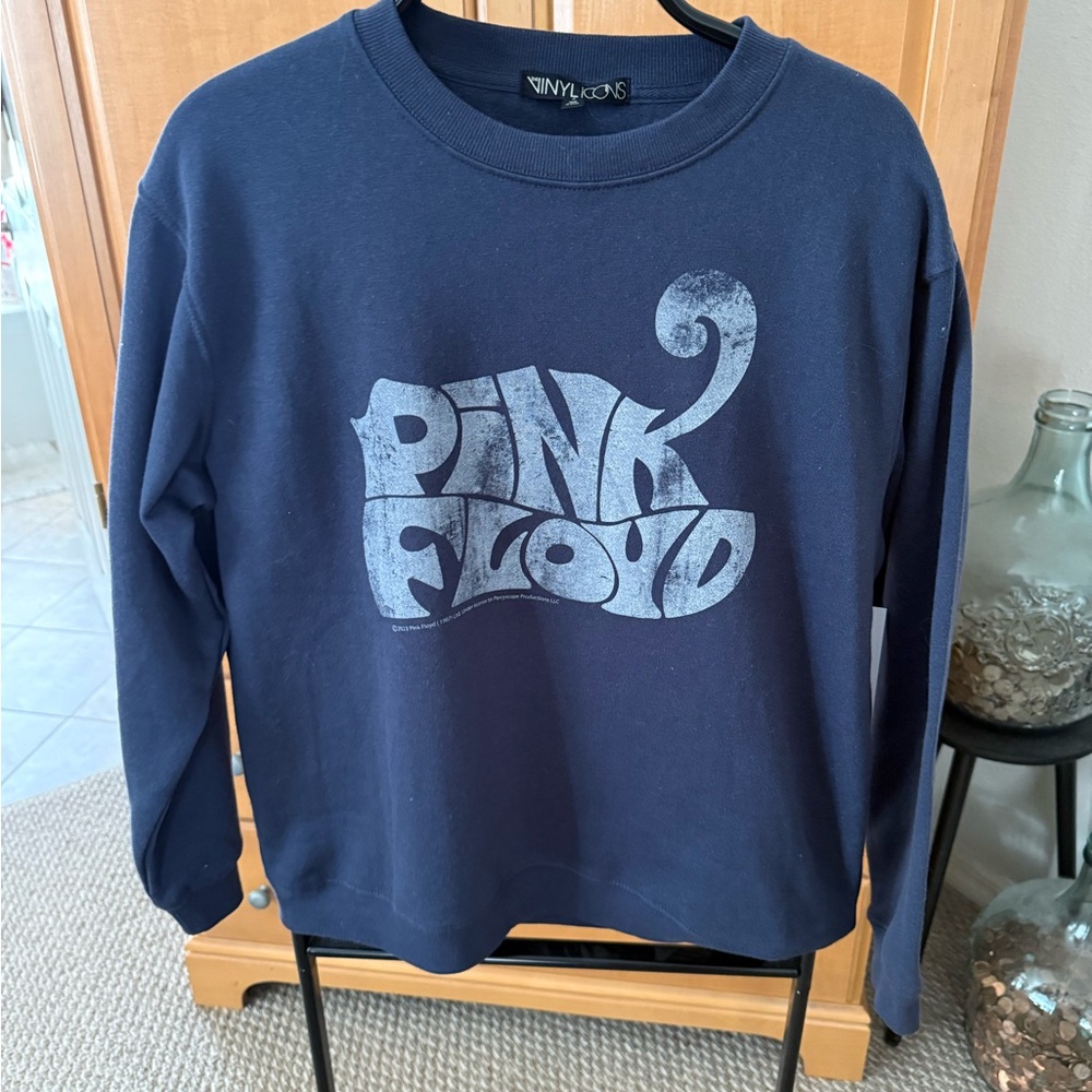 Vinyl Icons Navy Pink Floyd Sweatshirt